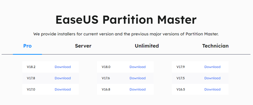 EaseUS Partition Master 旧バージョンをダウンロードする方法6