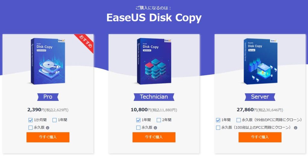 EaseUS Disk Copyクーポンの適用手順1